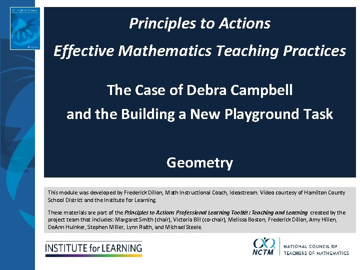 Principles to Actions Effective Mathematics Teaching Practices The Case of Debra Campbell and the