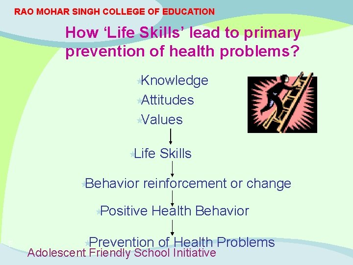 RAO MOHAR SINGH COLLEGE OF EDUCATION How ‘Life Skills’ lead to primary prevention of