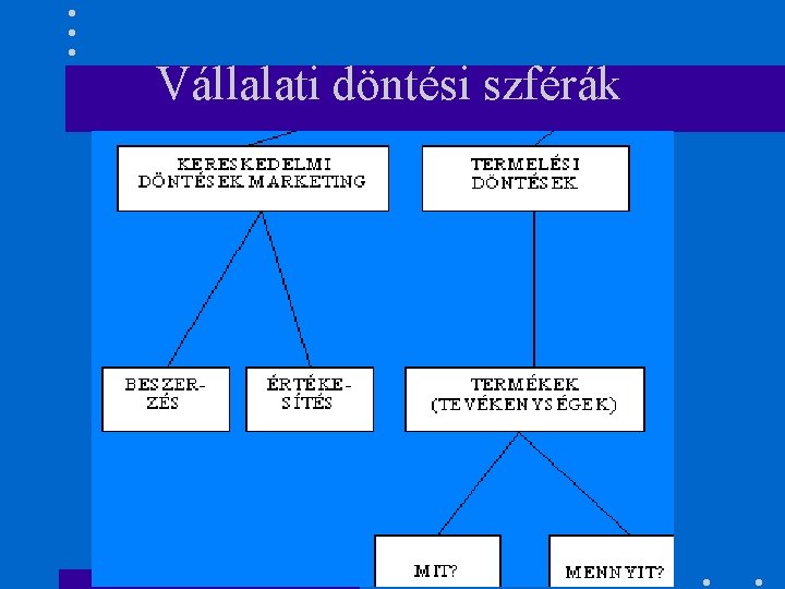 Vállalati döntési szférák 