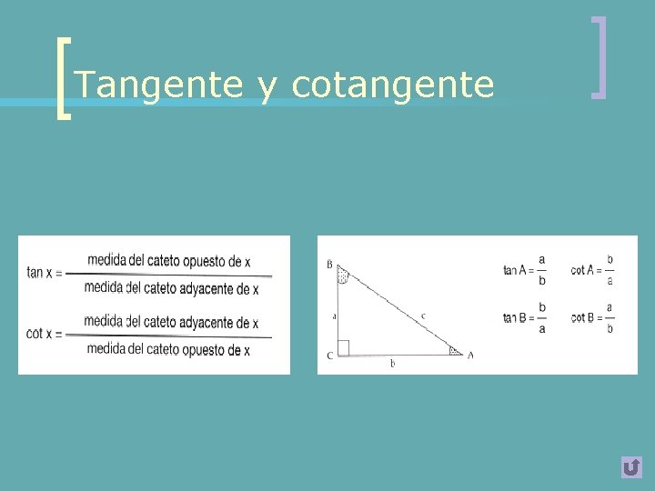 Tangente y cotangente 