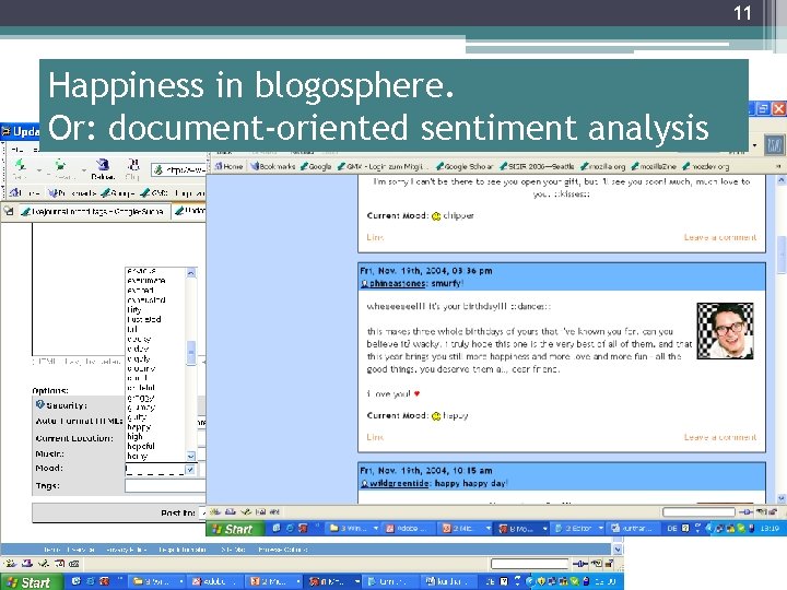 11 Happiness in blogosphere. Or: document-oriented sentiment analysis 