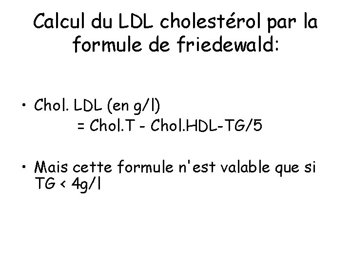 EXPLORATION DU METABOLISME DES LIPIDES Dr CHIKOUCHE A