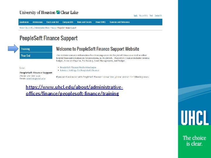 https: //www. uhcl. edu/about/administrativeoffices/finance/peoplesoft-finance/training 