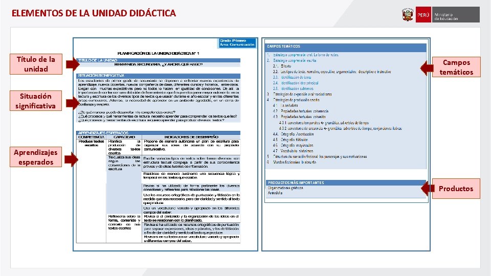 ELEMENTOS DE LA UNIDAD DIDÁCTICA Título de la unidad Campos temáticos Situación significativa Aprendizajes ELEMENTOS DE LA UNIDAD DIDÁCTICA Título de la unidad Campos temáticos Situación significativa Aprendizajes