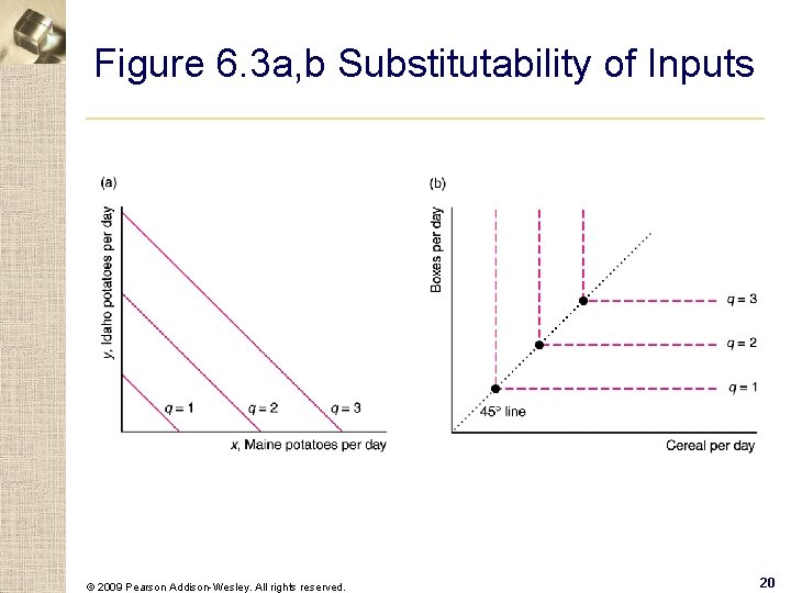 Figure 6. 3 a, b Substitutability of Inputs © 2009 Pearson Addison-Wesley. All rights