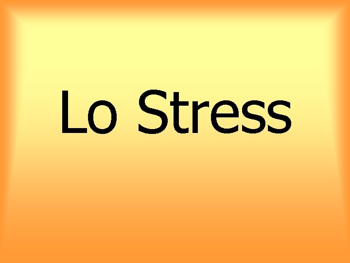 Lo Stress 