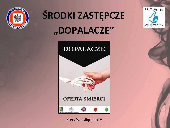 ŚRODKI ZASTĘPCZE „DOPALACZE” Gorzów Wlkp. , 2015 