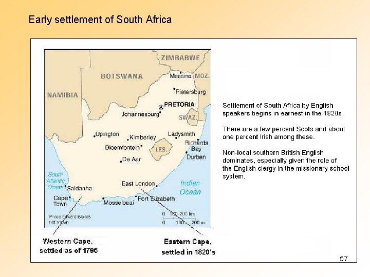 Early settlement of South Africa 57 