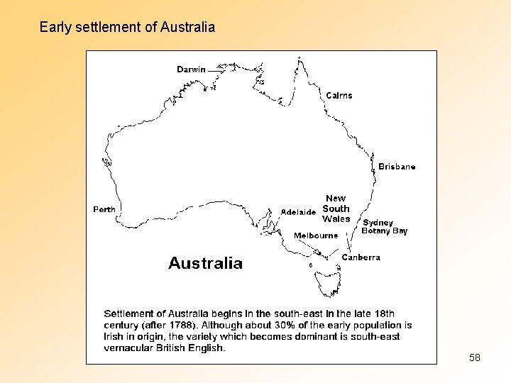 Early settlement of Australia 58 