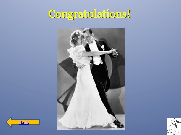 Congratulations! Back 