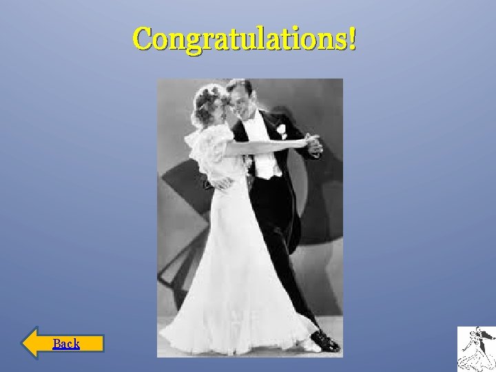 Congratulations! Back 