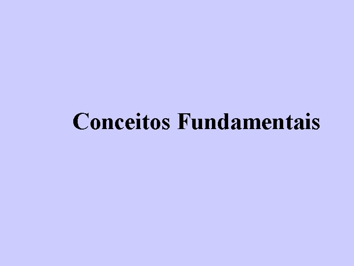 Conceitos Fundamentais 