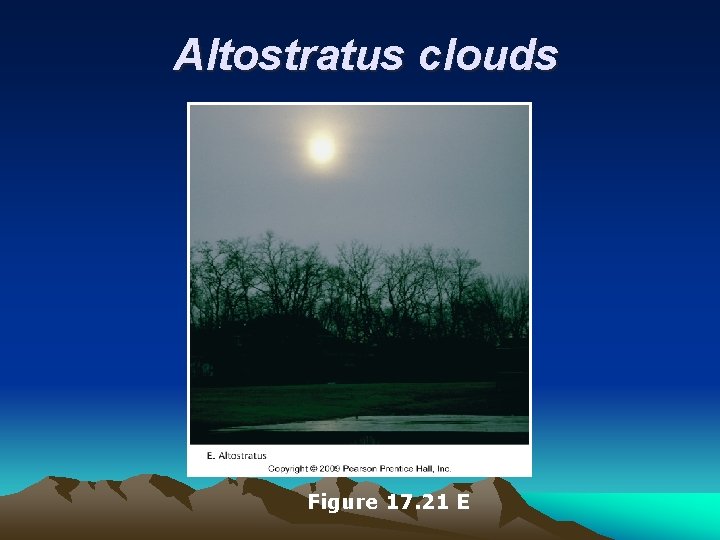 Altostratus clouds Figure 17. 21 E 