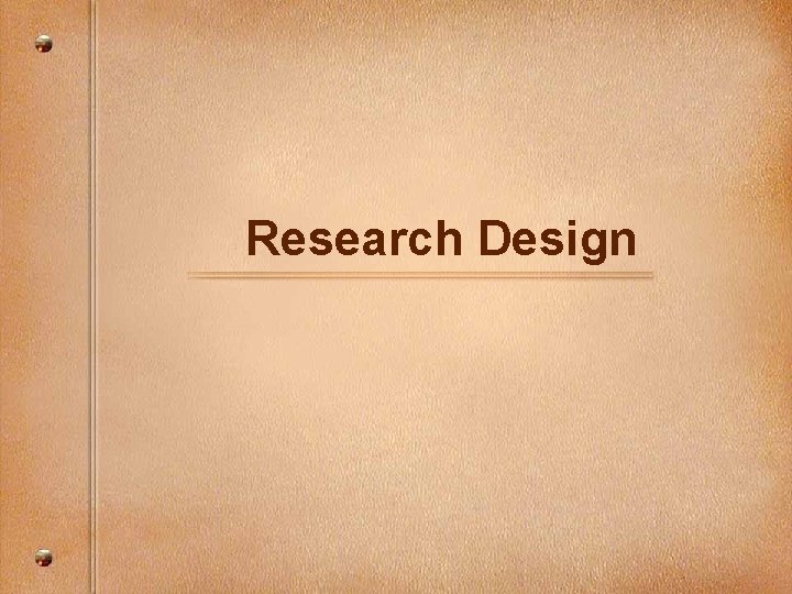 Research Design 