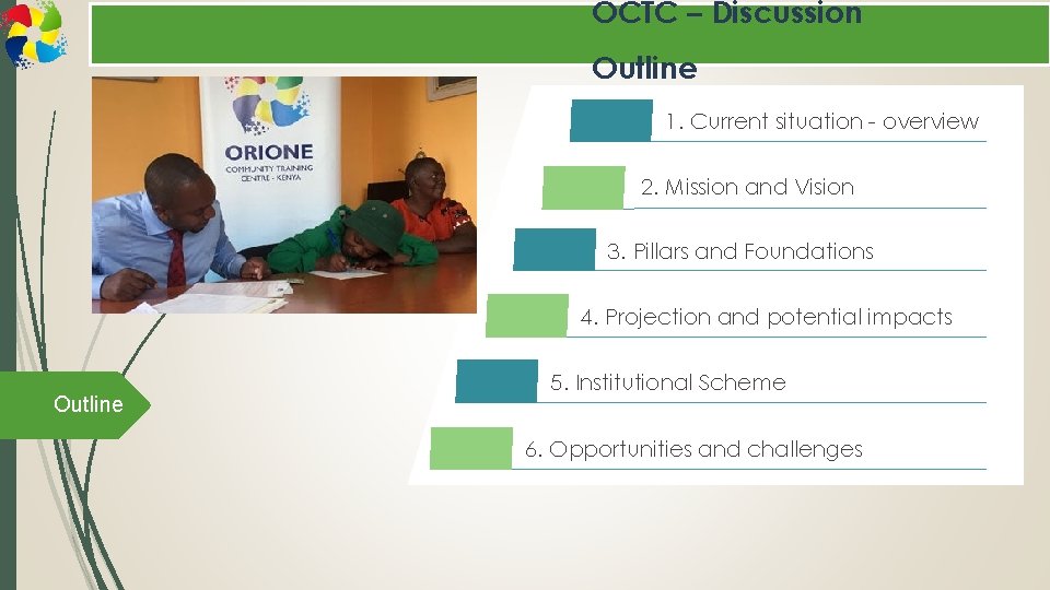 OCTC – Discussion Outline 1. Current situation - overview 2. Mission and Vision 3.