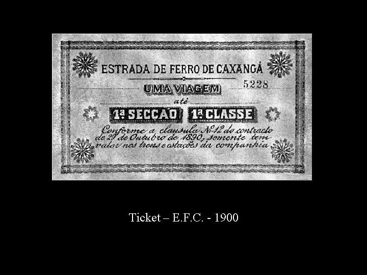 Ticket – E. F. C. - 1900 