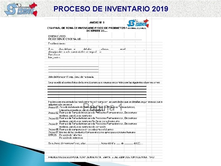 PROCESO DE INVENTARIO 2019 