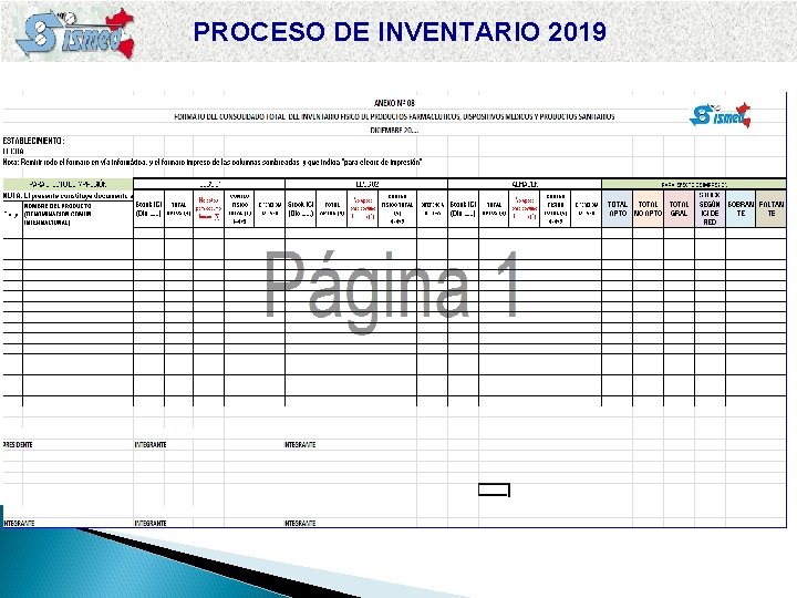 PROCESO DE INVENTARIO 2019 