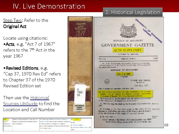 IV. Live Demonstration 2. Historical Legislation Step Two: Refer to the Original Act Locate