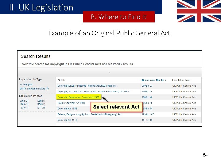 II. UK Legislation B. Where to Find It Example of an Original Public General