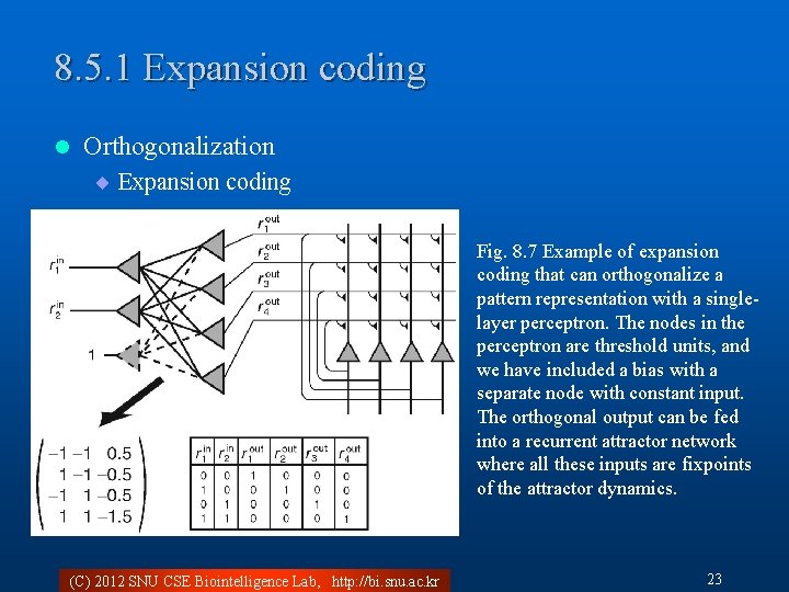 8. 5. 1 Expansion coding l Orthogonalization ¨ Expansion coding Fig. 8. 7 Example
