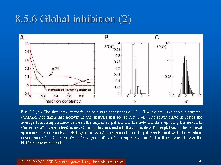 8. 5. 6 Global inhibition (2) Fig. 8. 9 (A) The simulated curve for