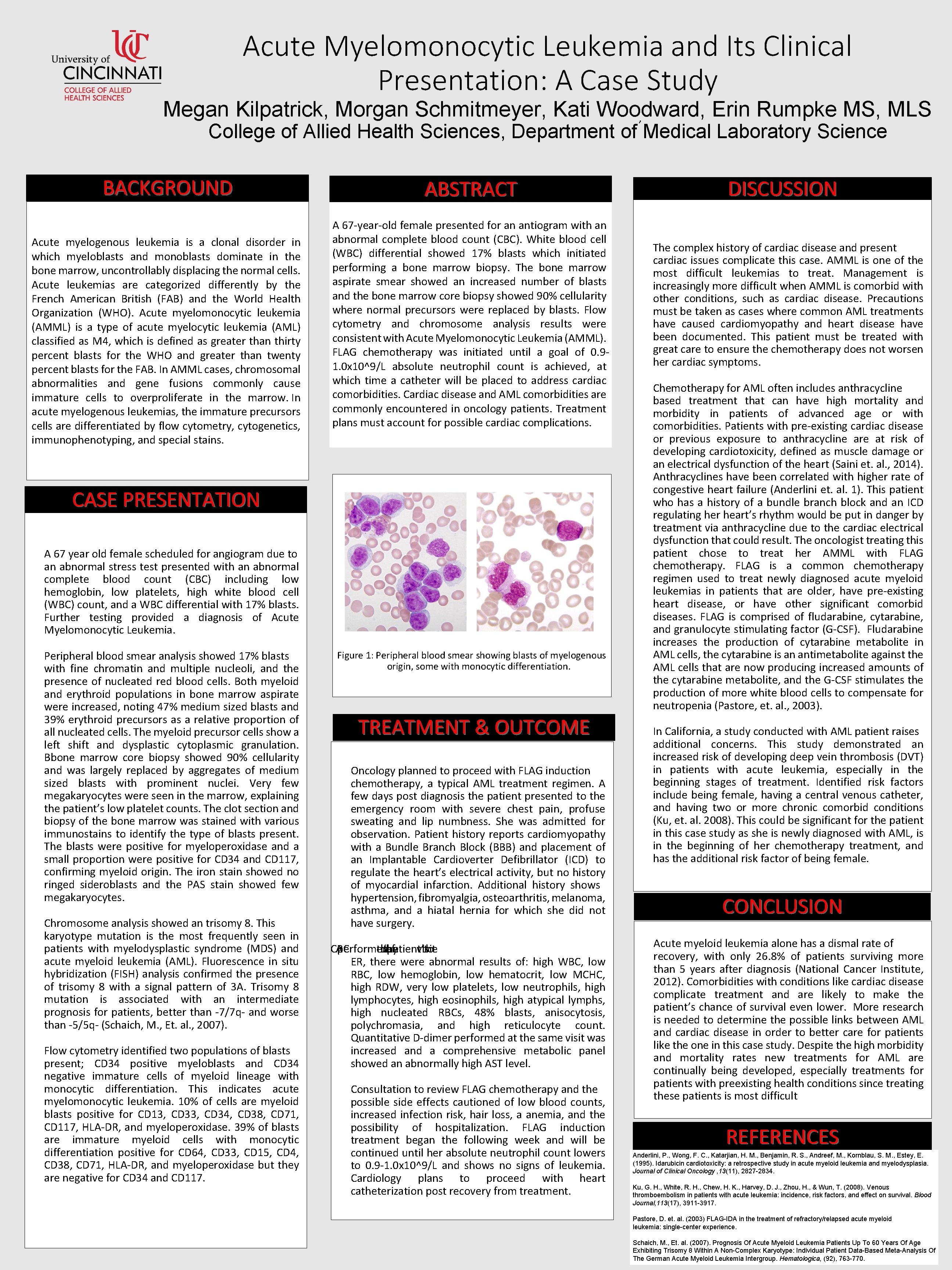 Acute Myelomonocytic Leukemia and Its Clinical Presentation: A Case Study Megan Kilpatrick, Morgan Schmitmeyer,