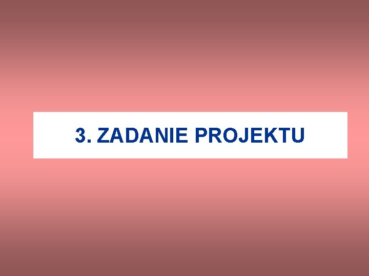 3. ZADANIE PROJEKTU 