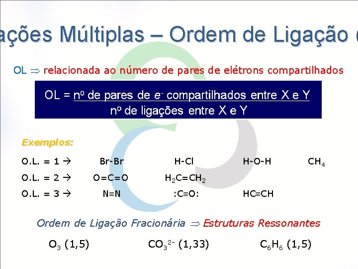 ações Múltiplas – Ordem de Ligação ( OL relacionada ao número de pares de