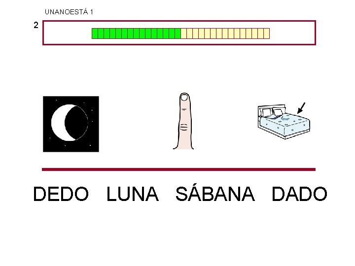 UNANOESTÁ 1 2 DEDO LUNA SÁBANA DADO 