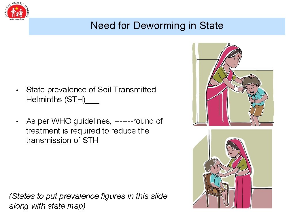 Need for Deworming in State • State prevalence of Soil Transmitted Helminths (STH)___ •