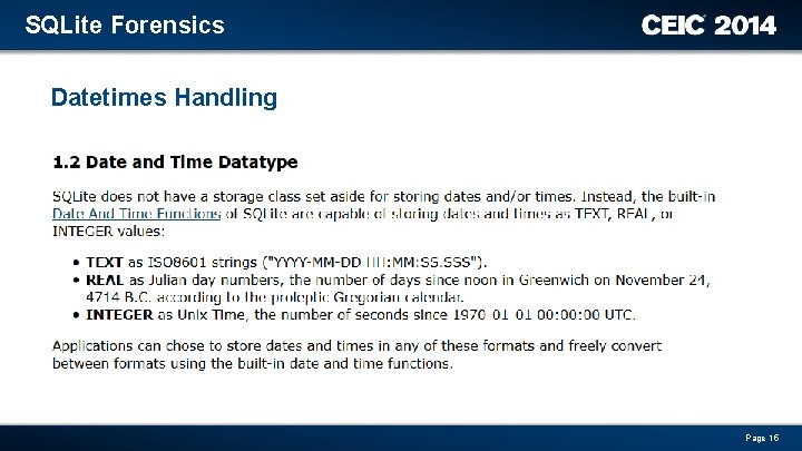 SQLite Forensics Datetimes Handling Page 15 