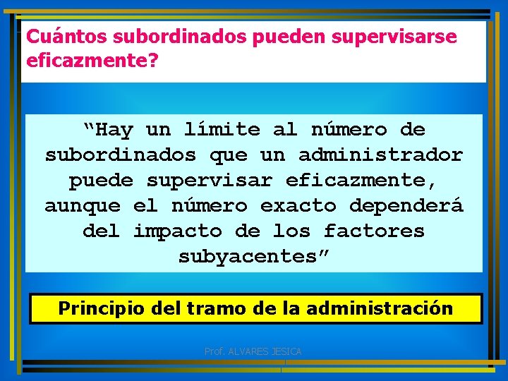 Cuántos subordinados pueden supervisarse eficazmente? “Hay un límite al número de subordinados que un