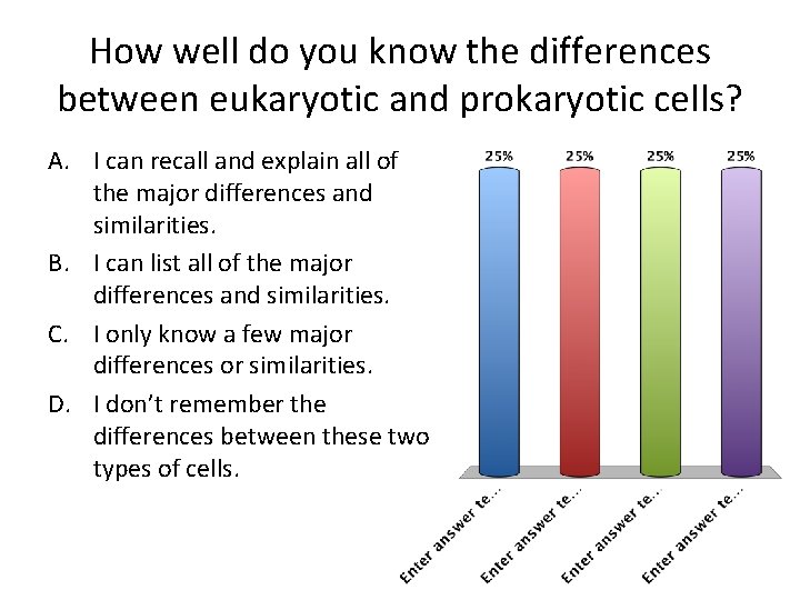 How well do you know the differences between eukaryotic and prokaryotic cells? A. I
