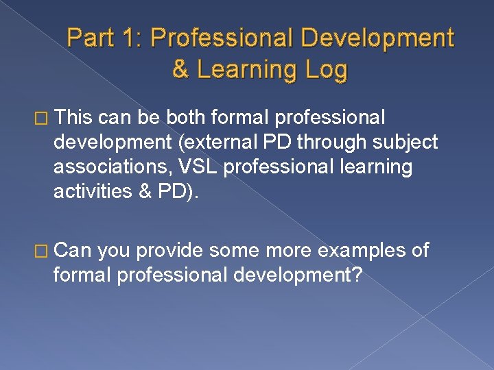 Victorian School of Languages Performance Professional Development Plans
