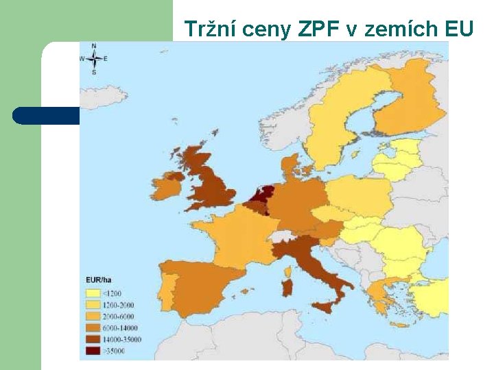 Tržní ceny ZPF v zemích EU 