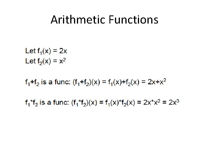 Arithmetic Functions 