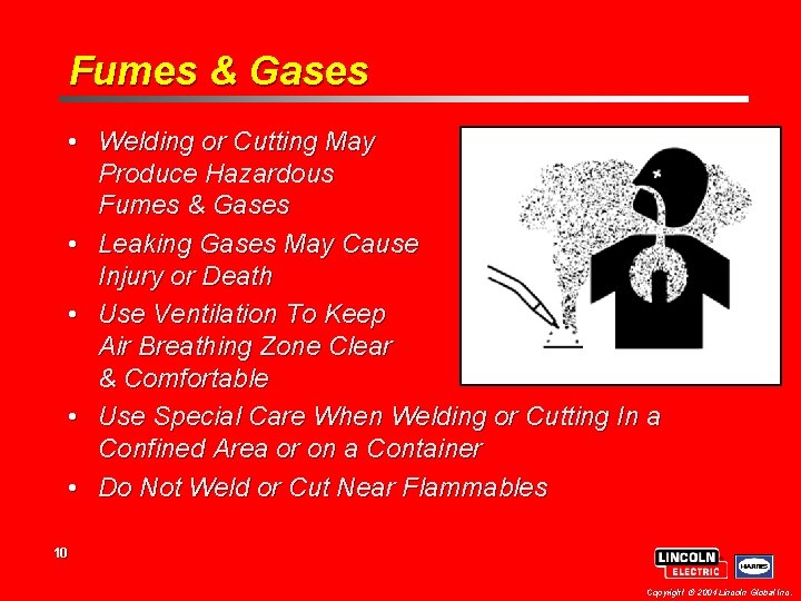 Fumes & Gases • Welding or Cutting May Produce Hazardous Fumes & Gases •