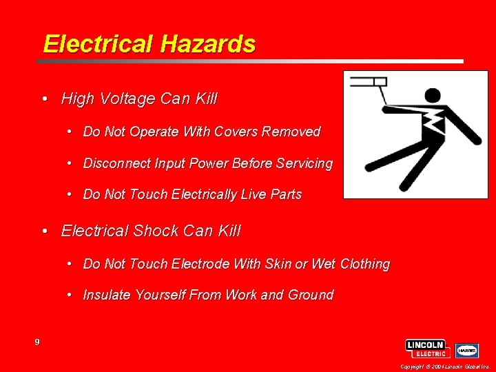 Electrical Hazards • High Voltage Can Kill • Do Not Operate With Covers Removed