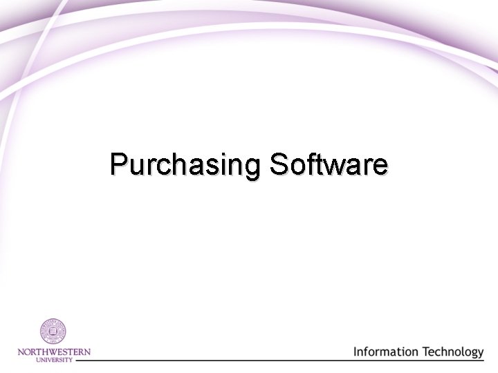 Purchasing Software 