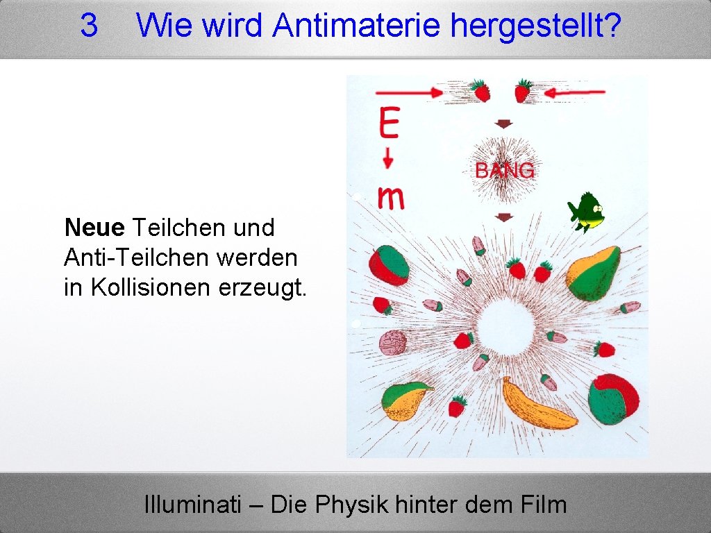 3 Wie wird Antimaterie hergestellt? Neue Teilchen und Anti-Teilchen werden in Kollisionen erzeugt. Illuminati