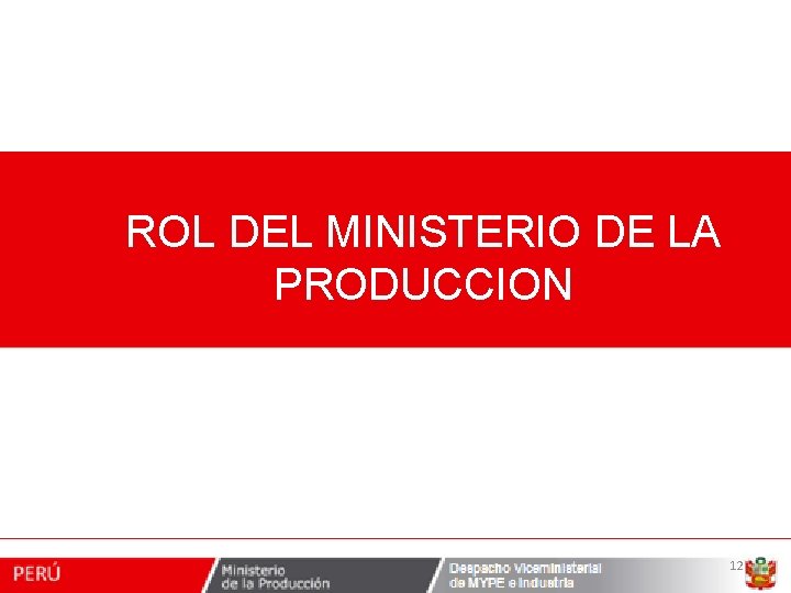 ROL ROLDEL DELMINISTERIODE DELA LA PRODUCCION – DIRECCION PRODUCCION MI EMPRESA 12 