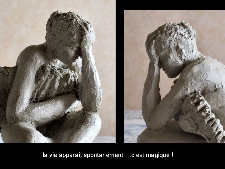 la vie apparaît spontanément …c’est magique ! 