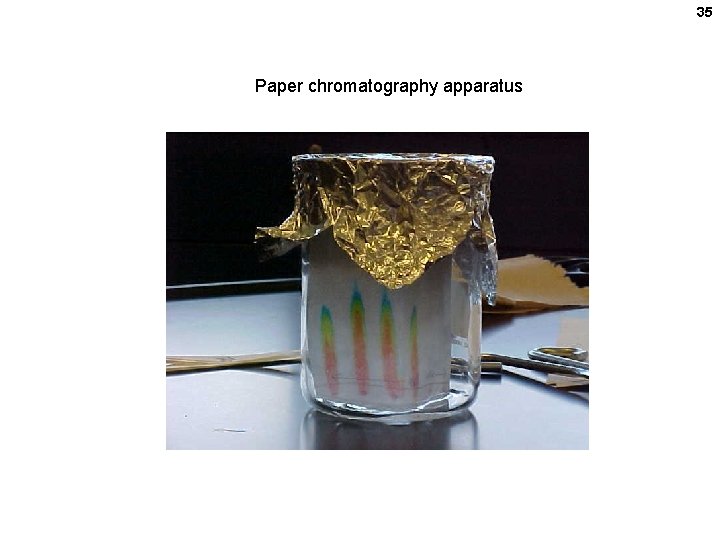 35 Paper chromatography apparatus 35 Paper chromatography apparatus