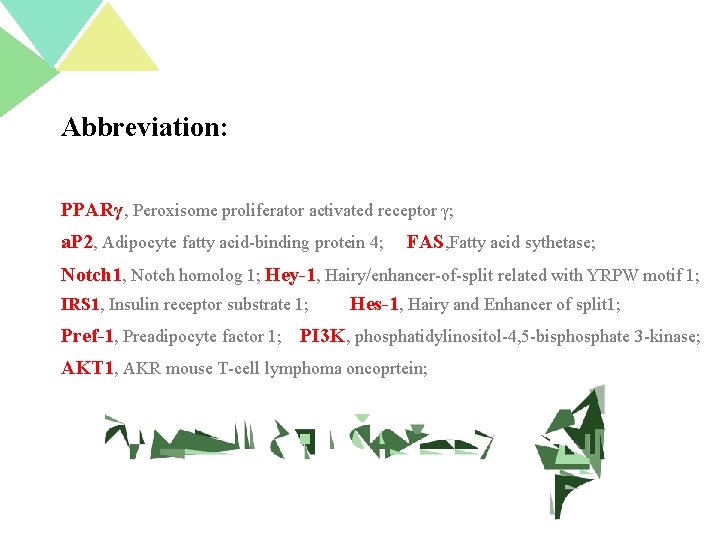 Abbreviation: PPARγ, Peroxisome proliferator activated receptor γ; a. P 2, Adipocyte fatty acid-binding protein