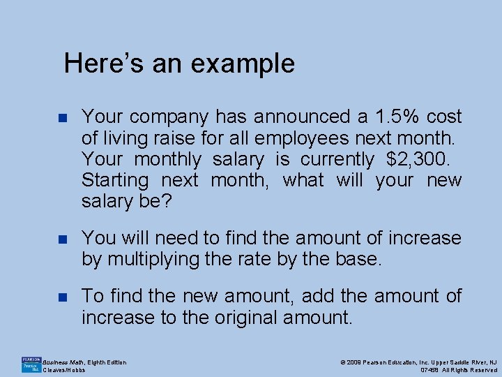 Here’s an example n Your company has announced a 1. 5% cost of living