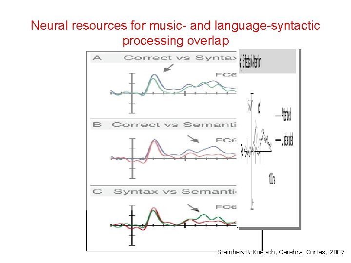 Neural resources for music- and language-syntactic processing overlap Steinbeis & Koelsch, Cerebral Cortex, 2007