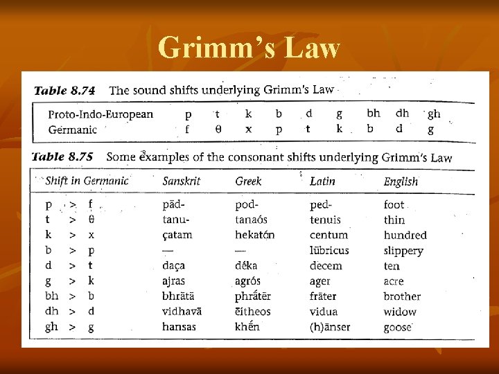 Grimm’s Law 