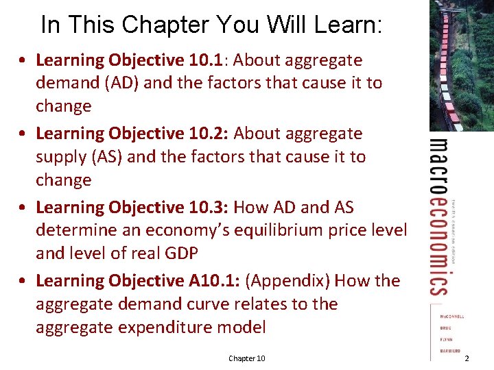 In This Chapter You Will Learn: • Learning Objective 10. 1: About aggregate demand