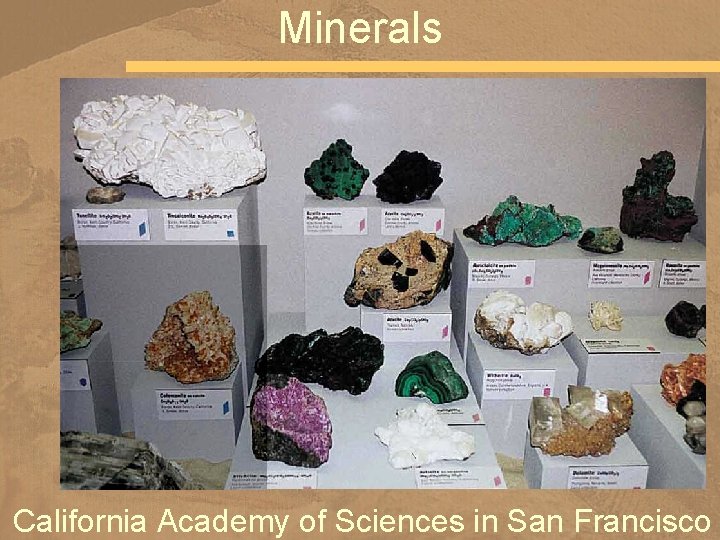 Minerals California Academy of Sciences in San Francisco 